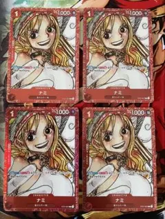 赤ナミ C パラレル ST01-007 ワンピースカード　4枚セット