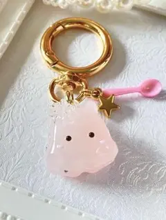 めんだこマカロンのキーホルダー　レジン　ホイップ　chackymade