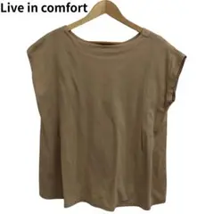 LIVE in comfort レディース　ベージュ ノースリーブ トップス