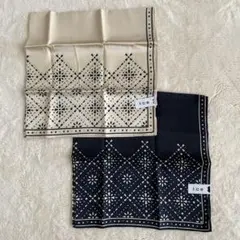 ICB 幾何学模様 ハンカチ 2色セット