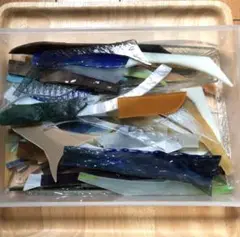 ステンドグラス　材料　端材　破ガラス　1キロ弱　お得