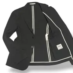 美品　ZARA テーラードジャケット シアサッカー　ブラック　Sサイズ　春夏