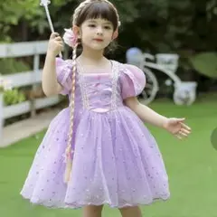 ラプンツェル風豪華プリンセスチュールドレス ワンピース プリンセスドレス