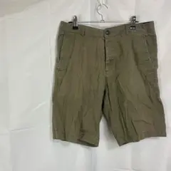 カーゴ風ショートパンツ　カーキ【M〜L相当】無地　シンプル　春夏服　メンズ