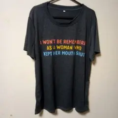 【新品】メッセージプリント 半袖Tシャツ 　インポートサイズ