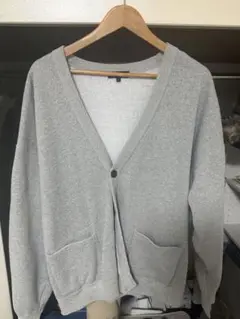 スウェットカーディガングレー