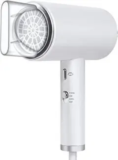 ヘアドライヤー マイナスイオン ヘアケア 大風量 1200W ホワイト n