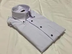 P.S.FA　ストレッチ　形態安定　ビジネスシャツ　半袖　パープル系