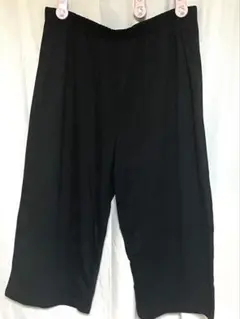 【新品 未使用】ワイドパンツ　ガウチョパンツ　ブラック　3L