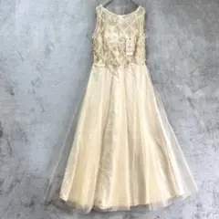 タグ付き✨️ロングドレス スパンコール チュール パット付き 脚長効果 パーティ