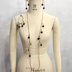 ✨美品スワロフスキー製✨星型クリスタルホリデー✨ウッドビーズ✨3点セット✨