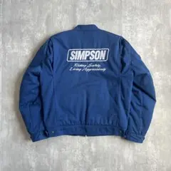 SIMPSON　シンプソン　ライダースジャケット　総刺繍　ロイヤルブルー　XL
