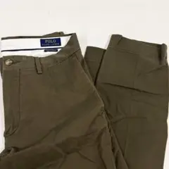 ポロラルフローレン ストレッチスリムフィットチノパンツ　オリーブグリーン