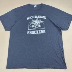 ウィチタ州立大学 カレッジTシャツ グレー SHOCKERS USA古着