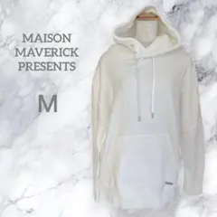 【MAISON MAVERICK PRESENTS】メンズ パーカー 白 裏起毛