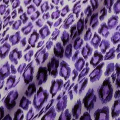 幅広●布 豹柄 ヒョウ レオパード 幅152×50cm オックス パープル