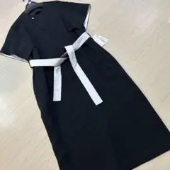 【定価32,000円】ヤマダヤ　バイカラーワンピース　ブラック　L