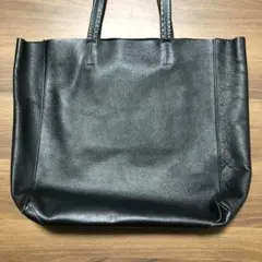 STUDIOUS レザートートバッグ BLACK