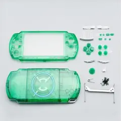 PSP-3000 交換用 ハウジングシェル スケルトン グリーン セット