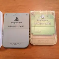 PlayStation メモリーカード ２個セット　動作環境無しのためジャンク