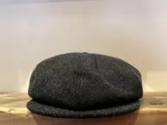 Belafonte ベラフォンテ キャスケット ヘリンボーン ブラック ウール