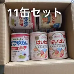 粉ミルク空き缶　11缶セット　はいはい　ほほえみ　すこやか