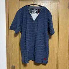 葛飾北斎　和風　ネイビー Tシャツ Mサイズ