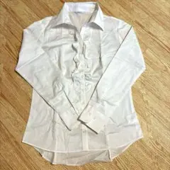 PERSON'S フリル付きホワイトシャツ 7R