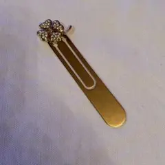 WAKO クリスタル四つ葉クローバーブックマーク