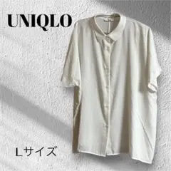【UNIQLO】美品/ホワイト/半袖シャツ/Lサイズ☆