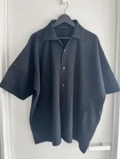 HOMME PLISSE HP31JJ118 サイズ3 ブラック オープンカラー