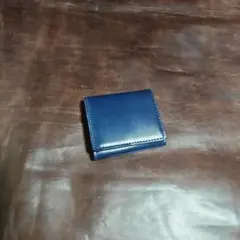 舟型小銭入れ　水染コードバン