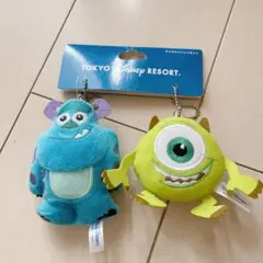 【Disney】ぬいぐるみバッジ2点セットディズニー　モンスターズ・インク