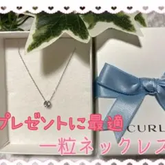 ❤️プレゼントに最適❤️一粒ネックレス ロジウムコーティングプラチナ仕上げチェーン