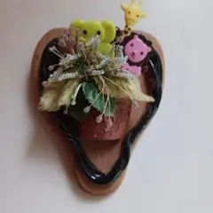ハンドメイド陶製 アニマル壁掛け