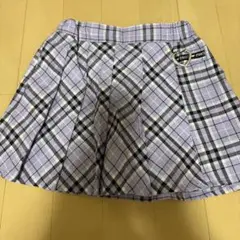 ラベンダー チェック柄 スカート 130