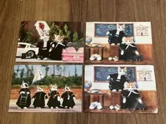 なめんなよ なめ猫 カード 4点セット　当時品