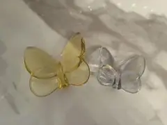 ガラス製バタフライ2個セット