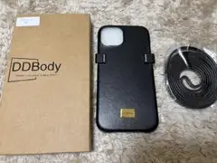 [DDBody] iPhone13 首掛け PUレザーケースブラック