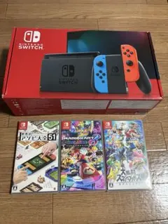 Nintendo Switch 本体 ネオンブルー/レッド + ゲーム3本セット