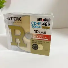 TDK データ用CD-R 10枚 48倍速 700MB ゴールドカラーディスク