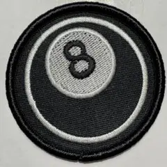エイトボール 8BALL ビリヤード 刺繍パッチ ラッキーアイテム アメカジ