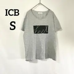 【アイシービー】オンワード樫山 Tシャツ ロゴ入り S カジュアル 半袖 春夏