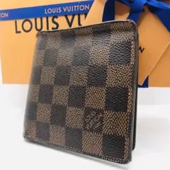 ルイヴィトン✨ ダミエ エベヌ ポルトフォイユ・マルコ 二つ折り財布 茶