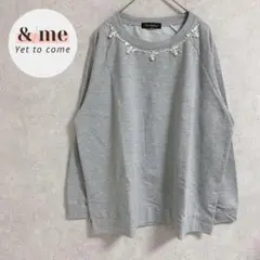 美品　ニルギャラリー　 薄手スウェット パール ビジュー　3L 大きいサイズ