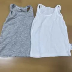 UNIQLO メッシュタンクトップ 80cm 2枚セット グレー・ホワイト