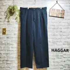HAGGAR チノパンツ ストレートパンツ アメリカ古着 刺繍ロゴ 上品 3L