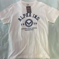 ALPHA INDUSTRIES Tシャツ Lサイズ　濃白　アルファ