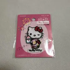 ワッペン 『2WAY刺しゅうワッペン ハローキティ かき氷