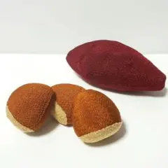 秋の味覚 野菜 栗 さつまいも 置物 オブジェ 御供え 御彼岸 ちりめん細工 芋